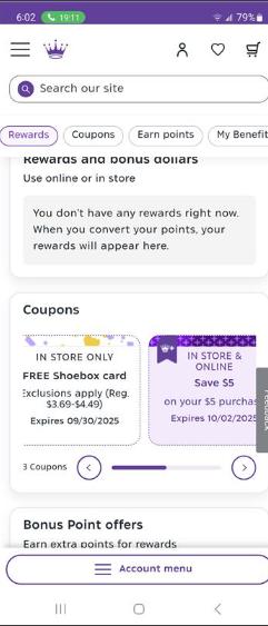 Crown Rewards in the Hallmark Cards Now App
